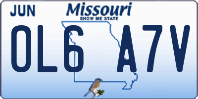 MO license plate OL6A7V