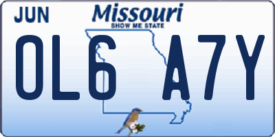 MO license plate OL6A7Y