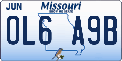 MO license plate OL6A9B