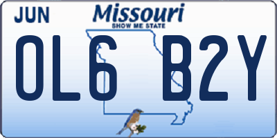 MO license plate OL6B2Y