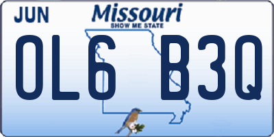 MO license plate OL6B3Q