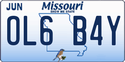 MO license plate OL6B4Y