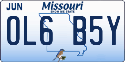 MO license plate OL6B5Y