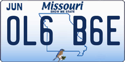 MO license plate OL6B6E