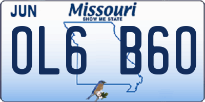 MO license plate OL6B6O