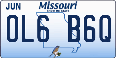 MO license plate OL6B6Q