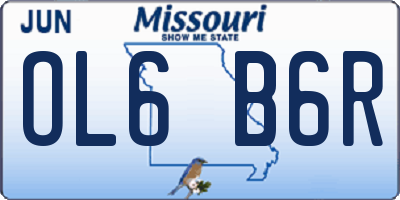 MO license plate OL6B6R