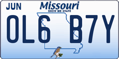 MO license plate OL6B7Y