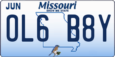 MO license plate OL6B8Y