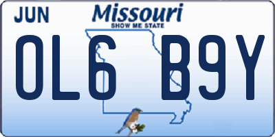 MO license plate OL6B9Y