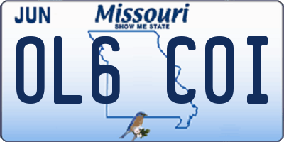 MO license plate OL6C0I