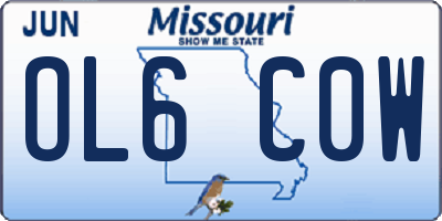 MO license plate OL6C0W