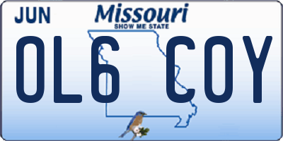 MO license plate OL6C0Y