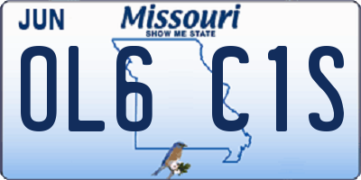 MO license plate OL6C1S