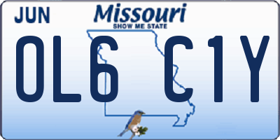 MO license plate OL6C1Y