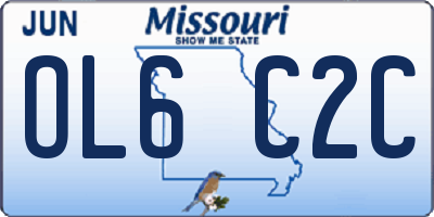 MO license plate OL6C2C