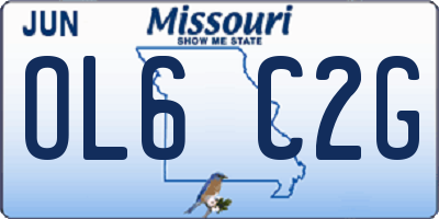 MO license plate OL6C2G