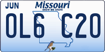 MO license plate OL6C2O