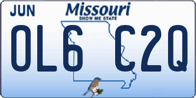 MO license plate OL6C2Q