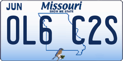 MO license plate OL6C2S