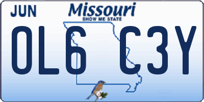 MO license plate OL6C3Y
