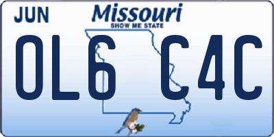 MO license plate OL6C4C