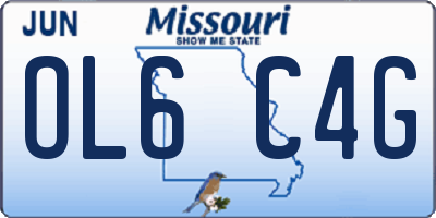 MO license plate OL6C4G
