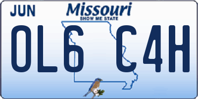 MO license plate OL6C4H