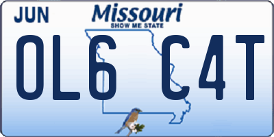 MO license plate OL6C4T