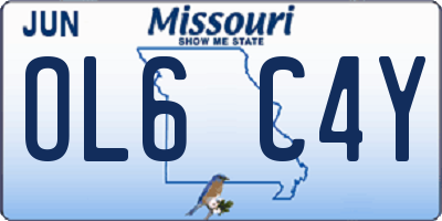 MO license plate OL6C4Y