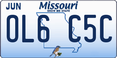 MO license plate OL6C5C