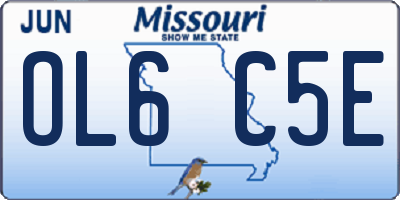 MO license plate OL6C5E
