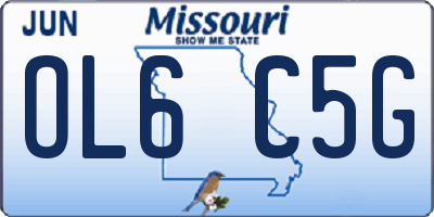 MO license plate OL6C5G