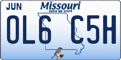 MO license plate OL6C5H