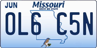 MO license plate OL6C5N