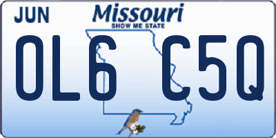 MO license plate OL6C5Q
