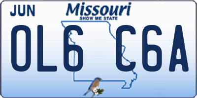 MO license plate OL6C6A