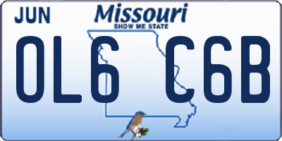 MO license plate OL6C6B