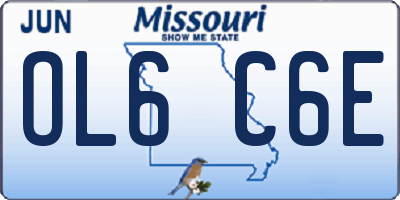 MO license plate OL6C6E