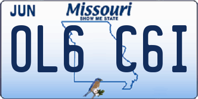 MO license plate OL6C6I