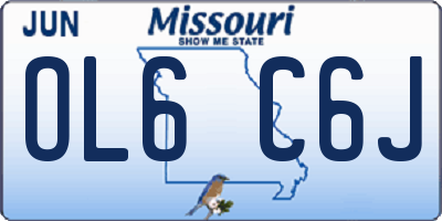 MO license plate OL6C6J