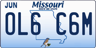 MO license plate OL6C6M