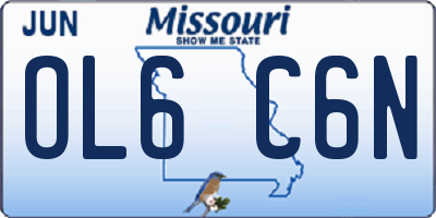 MO license plate OL6C6N