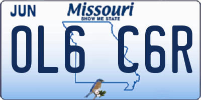 MO license plate OL6C6R