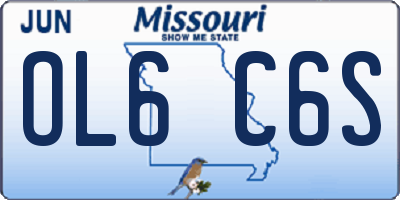 MO license plate OL6C6S