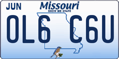 MO license plate OL6C6U