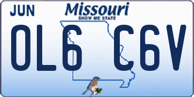 MO license plate OL6C6V