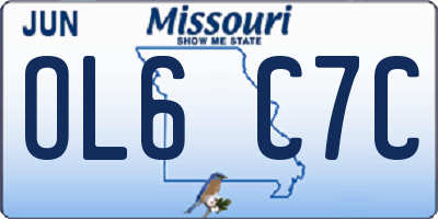 MO license plate OL6C7C