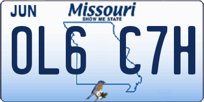 MO license plate OL6C7H