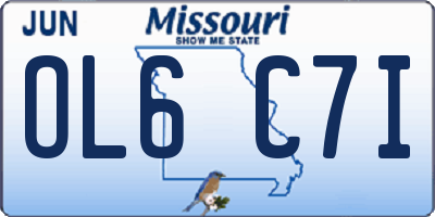 MO license plate OL6C7I